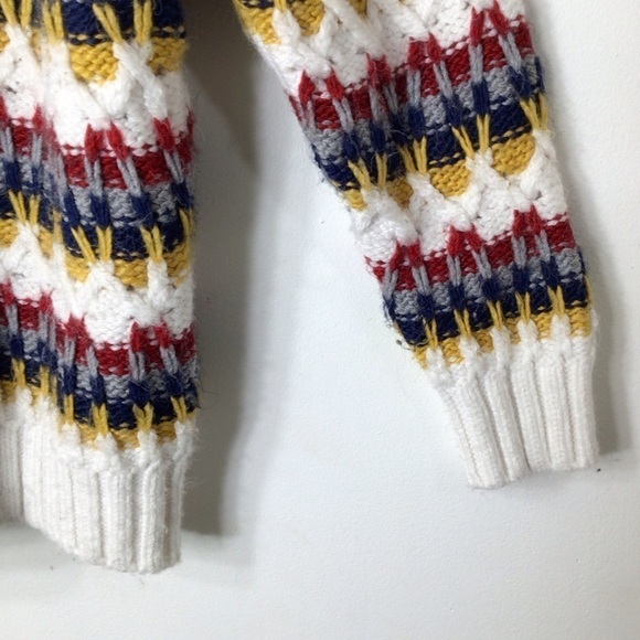 Zara men sweater medium multicolor wool rare unique - Picture 3 of 9